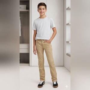 Levi's Boys 511 Slim Stretch Twill Khaki Pants - Size 14